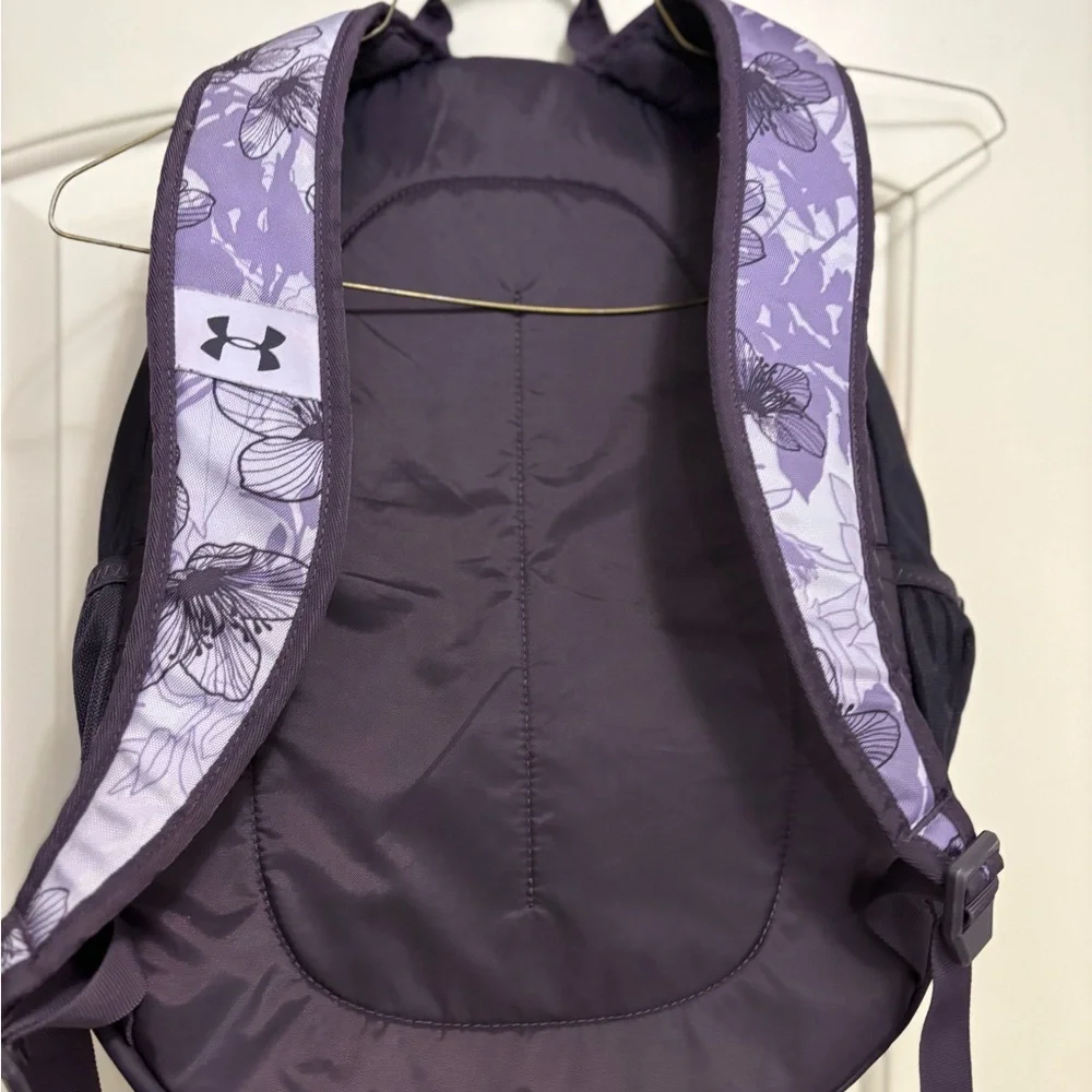 Under Armour Purple and Black Floral Backpack